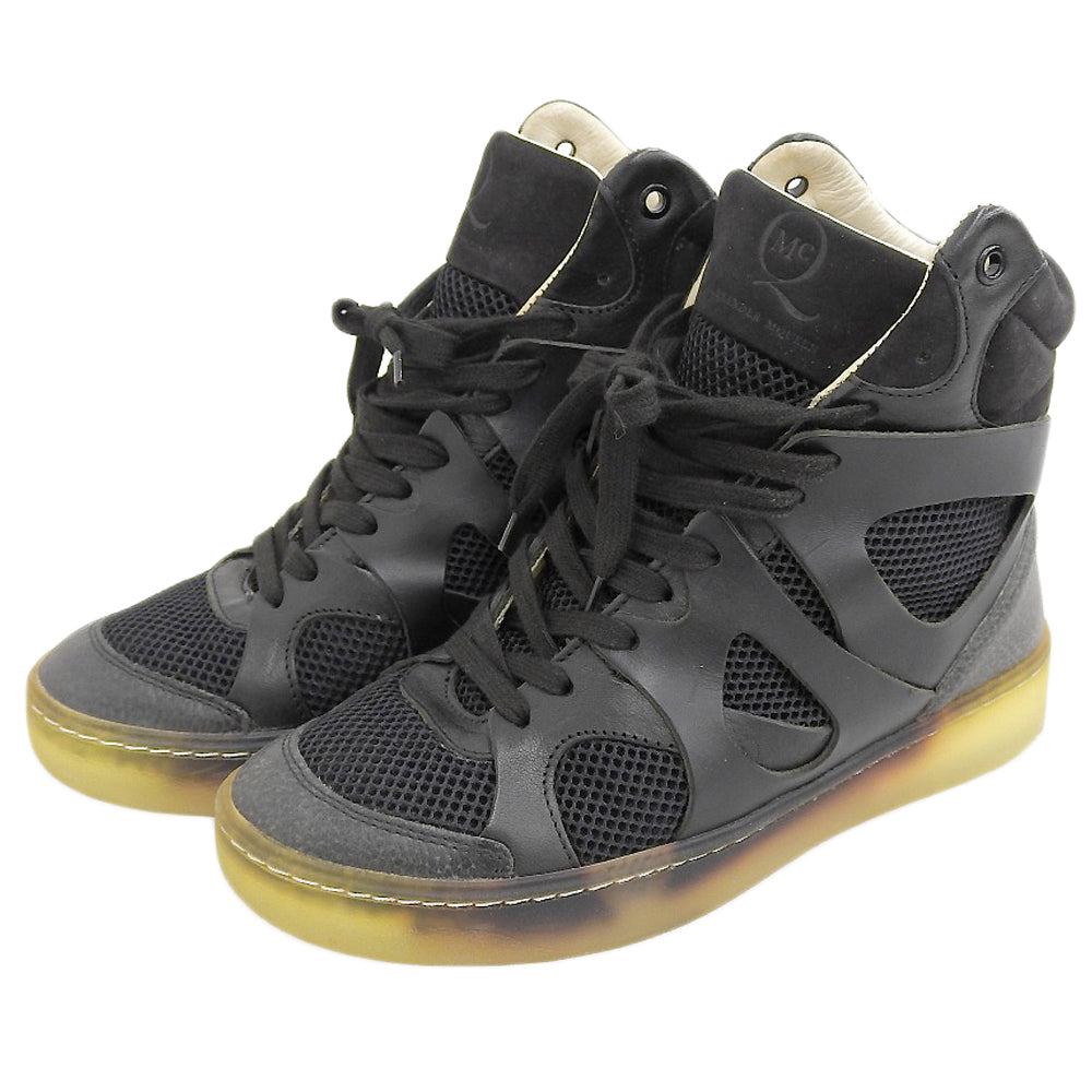 Alexander McQueen アレキサンダーマックイーン ×puma　レザー ハイカット スニーカー シューズ レディース 黒 ブラック 23cm シューズ 4(UK)