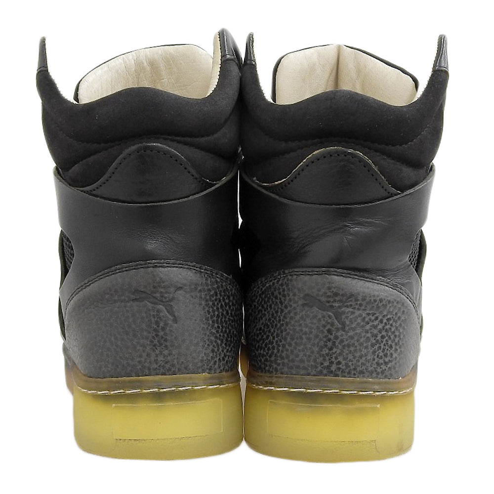 Alexander McQueen アレキサンダーマックイーン ×puma　レザー ハイカット スニーカー シューズ レディース 黒 ブラック 23cm シューズ 4(UK)