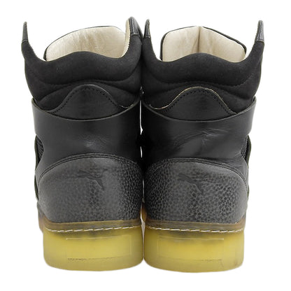 Alexander McQueen アレキサンダーマックイーン ×puma　レザー ハイカット スニーカー シューズ レディース 黒 ブラック 23cm シューズ 4(UK)