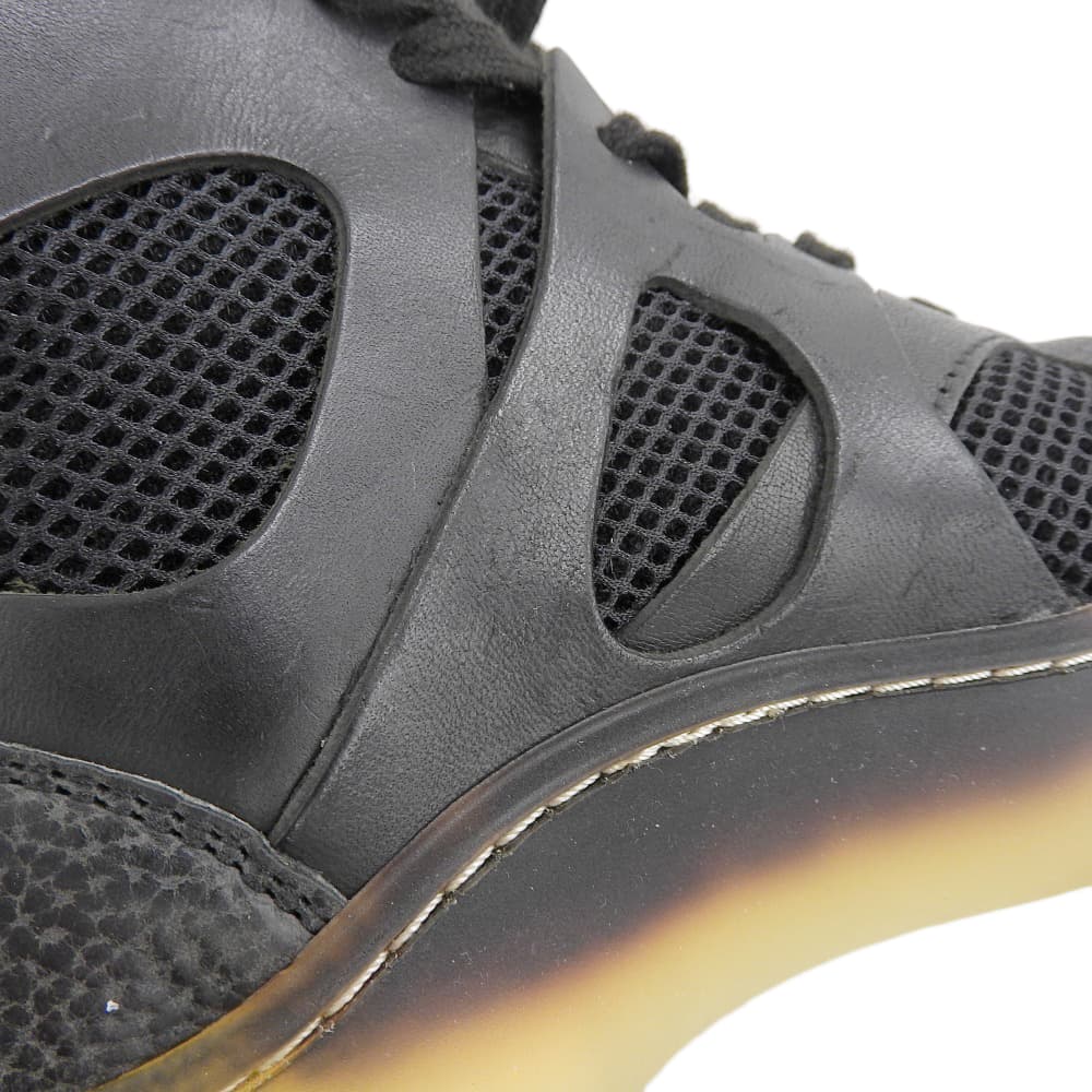 Alexander McQueen アレキサンダーマックイーン ×puma　レザー ハイカット スニーカー シューズ レディース 黒 ブラック 23cm シューズ 4(UK)