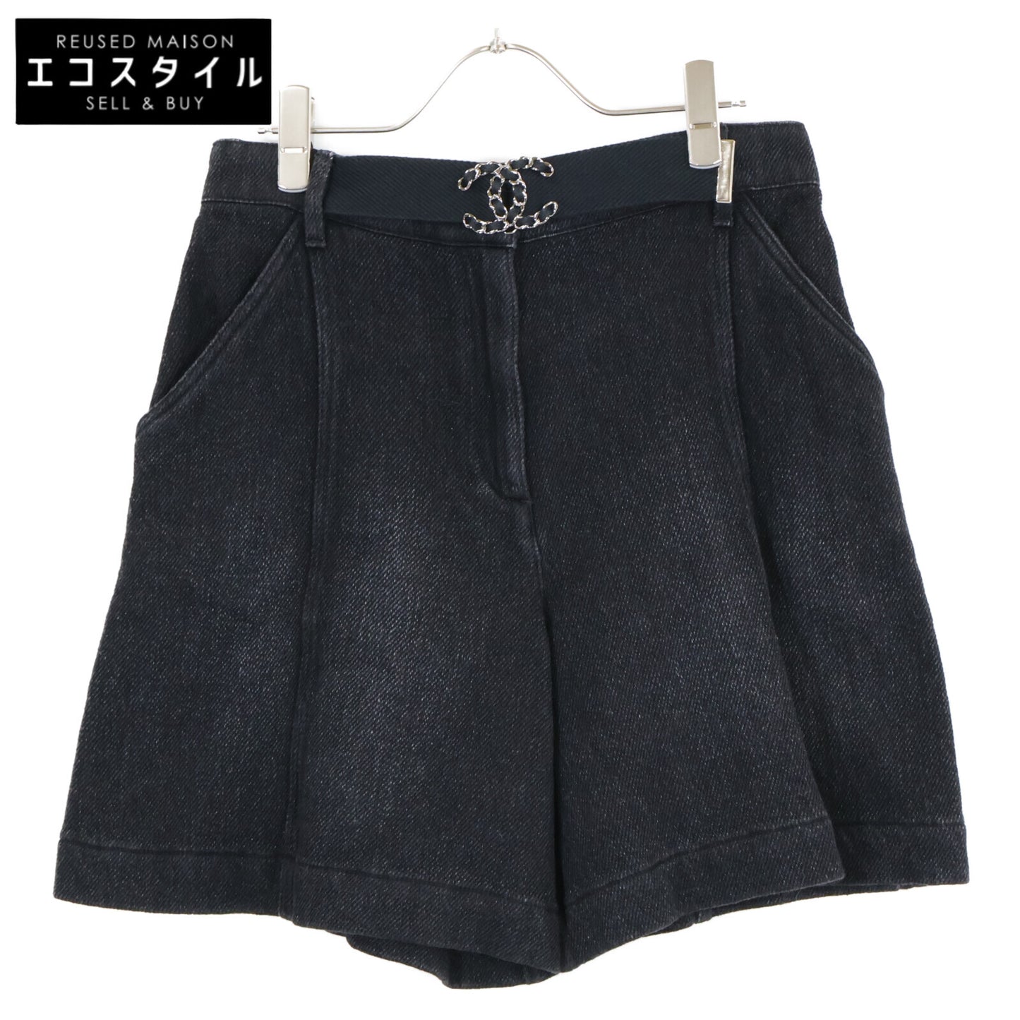 CHANEL シャネル 19年 ベルト一体 ショートパンツ ボトムス 38