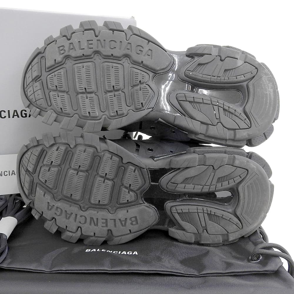 BALENCIAGA バレンシアガ 美品 Track Signature スニーカー シューズ メンズ ブラック×ホワイト 28.5cm 542023 シューズ 43