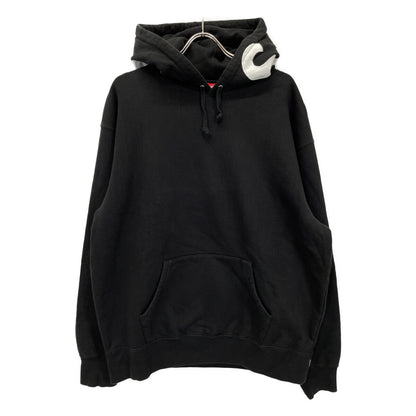 Supreme シュプリーム ﾌﾞﾗｯｸ ﾌﾟﾙｵｰﾊﾞｰ ﾊﾟｰｶｰ トップス L