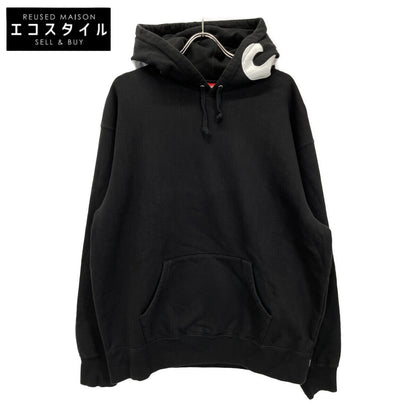 Supreme シュプリーム ﾌﾞﾗｯｸ ﾌﾟﾙｵｰﾊﾞｰ ﾊﾟｰｶｰ トップス L