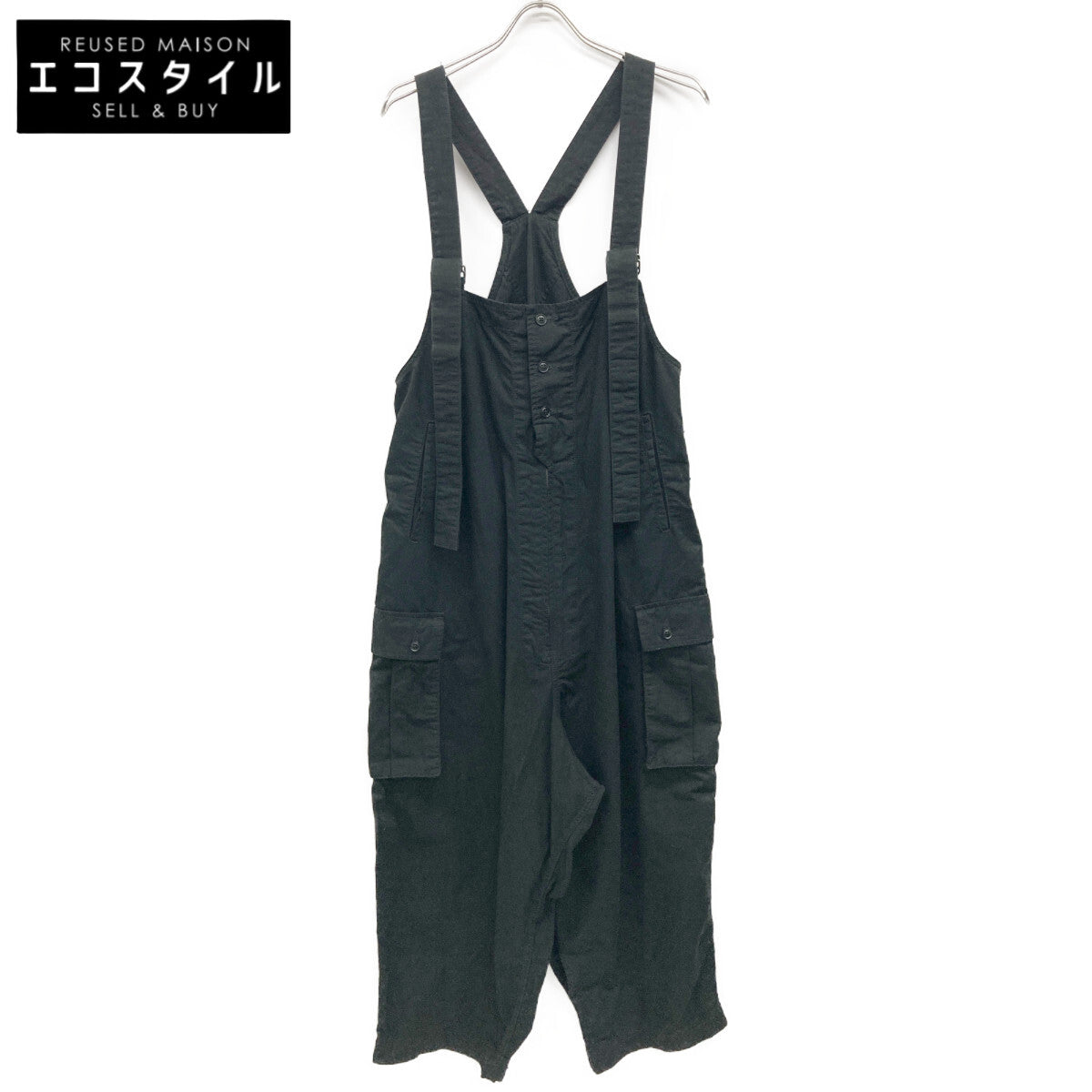 Yohji Yamamoto ヨウジヤマモト ﾌﾞﾗｯｸ HS-D99-041 BLACK SCANDAL LIP M-WORK OVERALL オーバーオール オールインワン 1