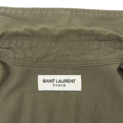 SAINT LAURENT PARIS サンローランパリ コットン 長袖シャツ トップス メンズ カーキ S 483073 トップス S