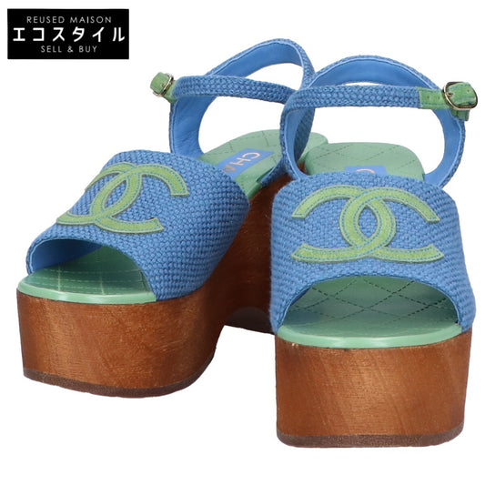 CHANEL シャネル 新品同様 G45555 厚底 サンダル 36