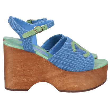 CHANEL シャネル 新品同様 G45555 厚底 サンダル 36