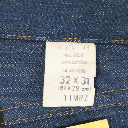 Wrangler ラングラー 11MWZ(1960's) オリジナルヴィンテージ デッドストック ベルなしロープ デニムパンツ ボトムス W32xL31