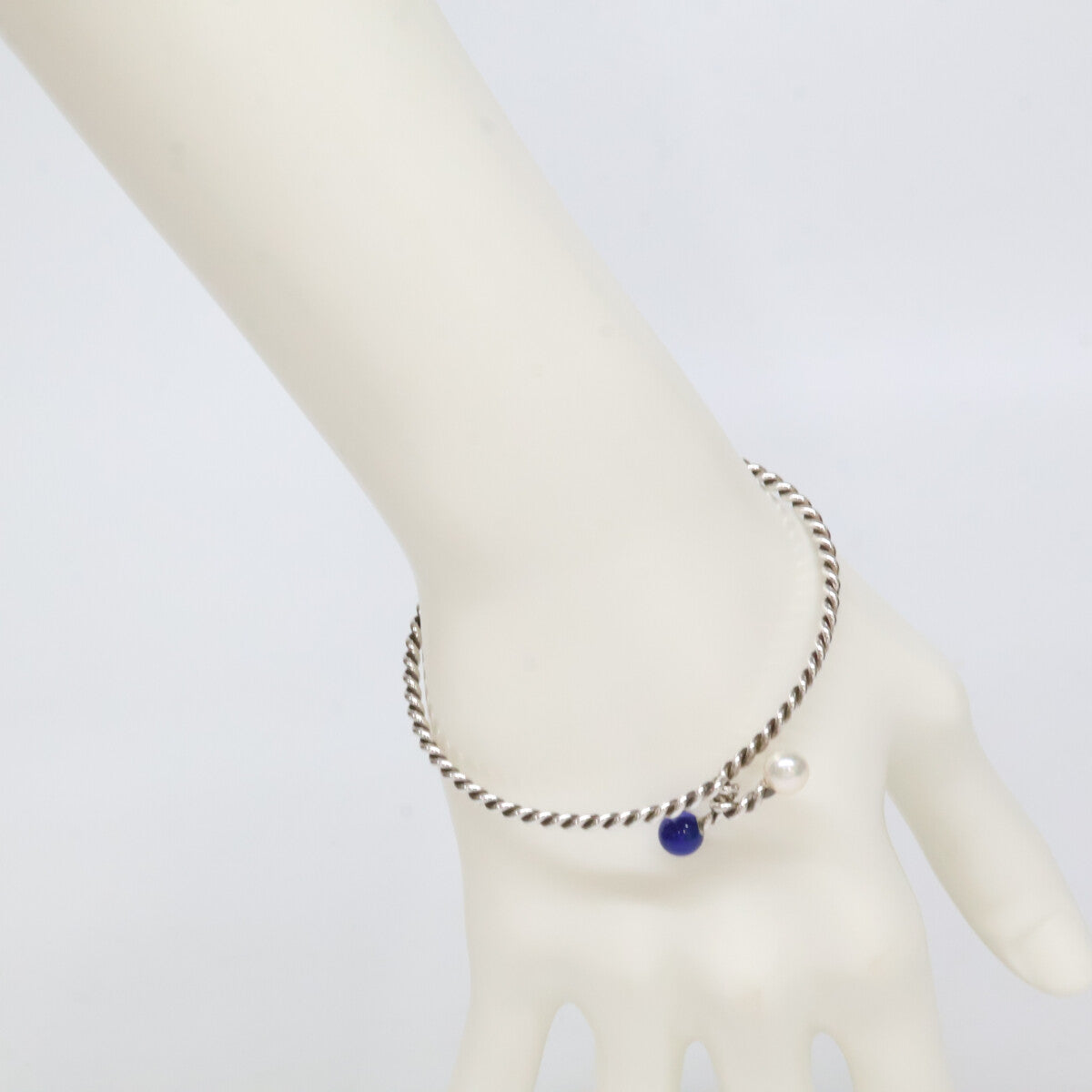 TIFFANY&Co. ティファニー 【美品】925 ラピスラズリ/パール ツイスト バングル