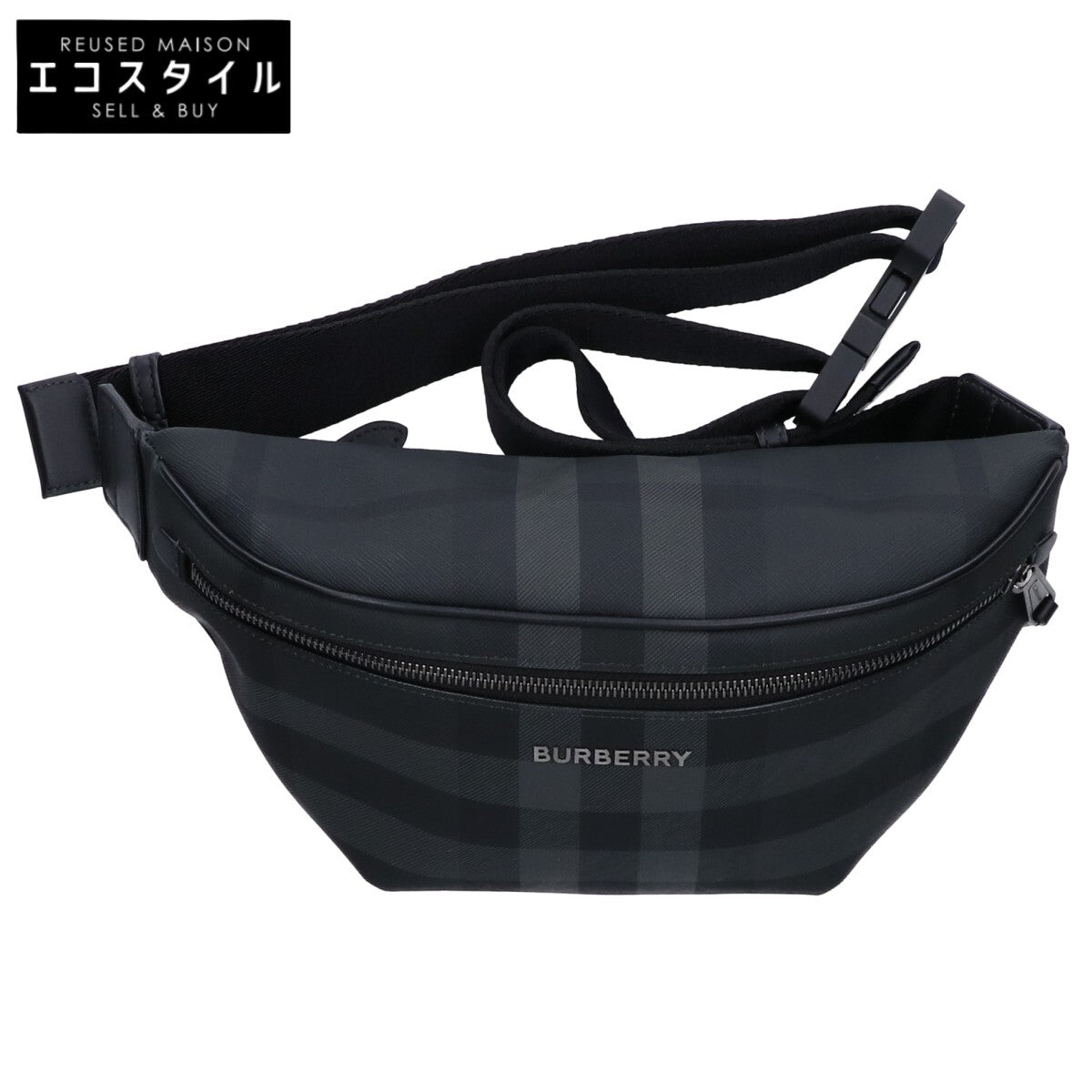 BURBERRY バーバリー 【新品】8073267 CASON ケーソン チャコールチェック ベルトバッグ/ ウエストバッグ