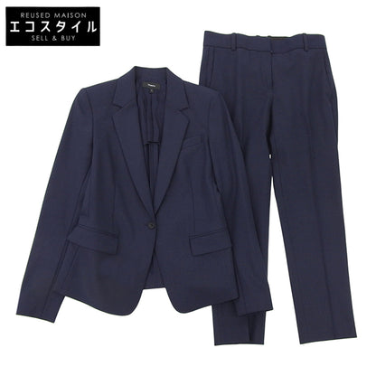 Theory セオリー 美品 スーツ セットアップ レディース ネイビー 0 1 21SS スーツ セットアップ 0