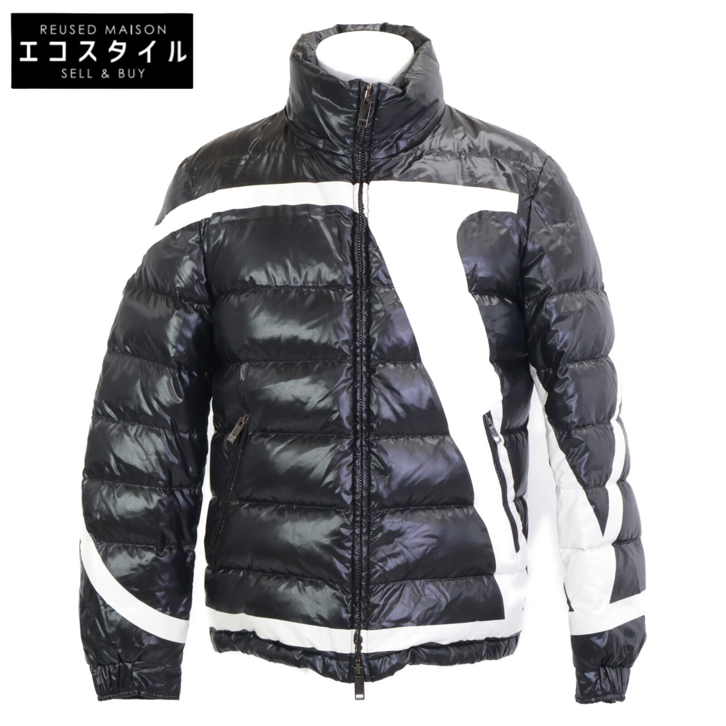 VALENTINO ヴァレンティノ 国内正規 WV3CNA317KQ ロゴシグネチャー ナイロンダウン ジャケット 44