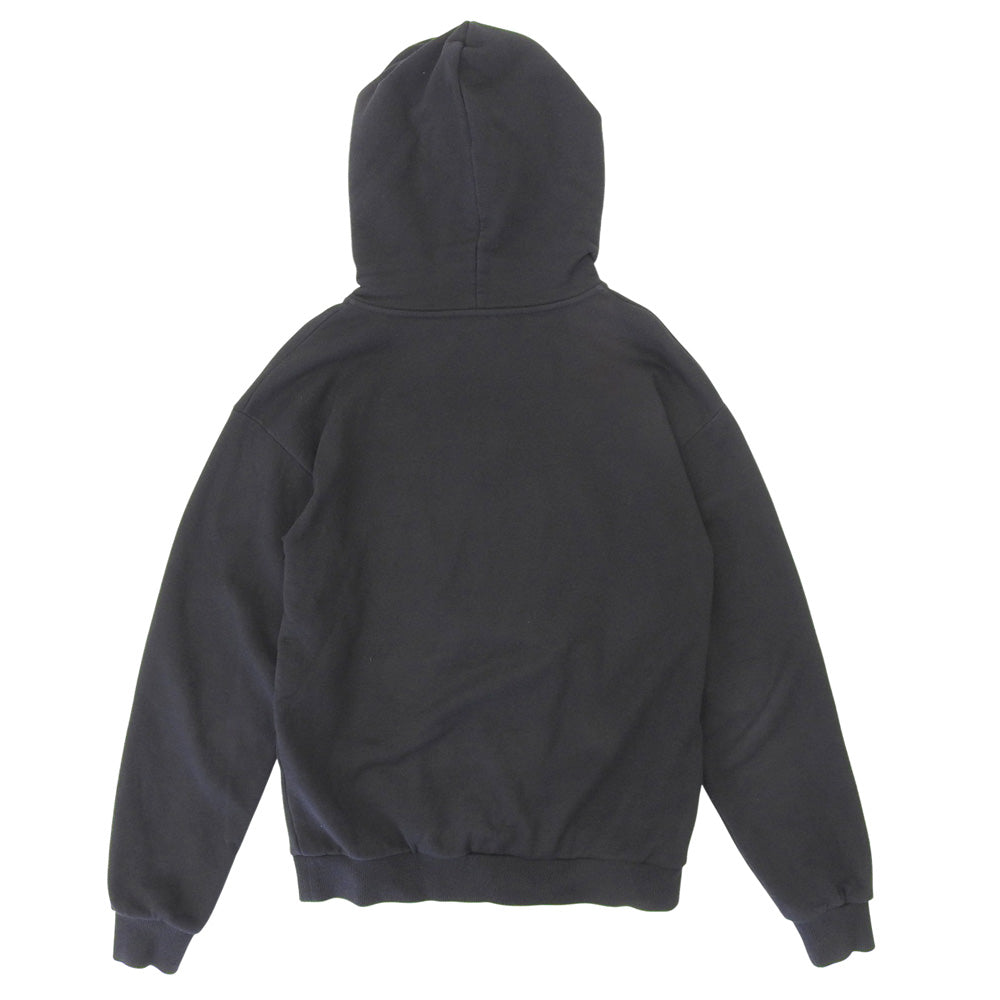 CELINE セリーヌ コットン ロゴプルオーバー パーカ トップス メンズ 黒 ブラック XS 2Y321670Q トップス XS