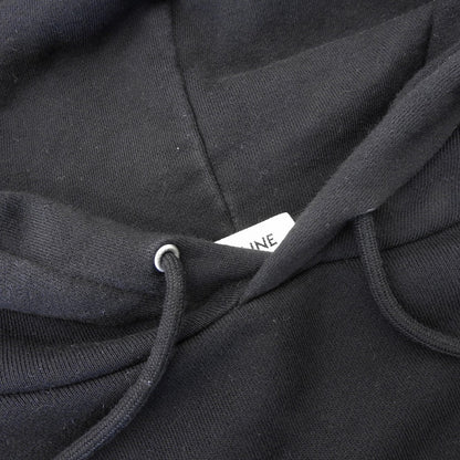 CELINE セリーヌ コットン ロゴプルオーバー パーカ トップス メンズ 黒 ブラック XS 2Y321670Q トップス XS
