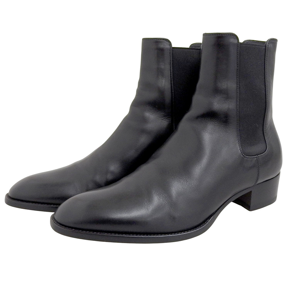 SAINT LAURENT PARIS サンローランパリ 美品 サイドゴア チェルシーブーツ シューズ メンズ 黒 ブラック 39 634194 シューズ 39