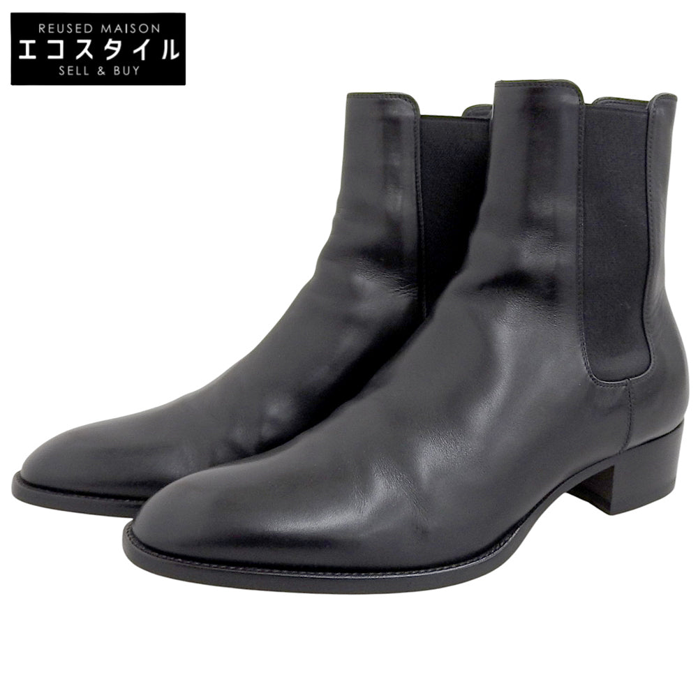 SAINT LAURENT PARIS サンローランパリ 美品 サイドゴア チェルシーブーツ シューズ メンズ 黒 ブラック 39 634194 シューズ 39
