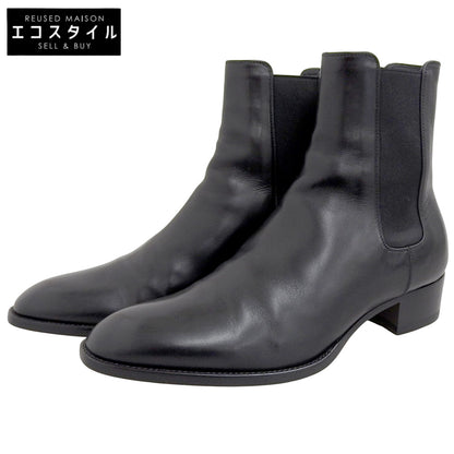SAINT LAURENT PARIS サンローランパリ 美品 サイドゴア チェルシーブーツ シューズ メンズ 黒 ブラック 39 634194 シューズ 39