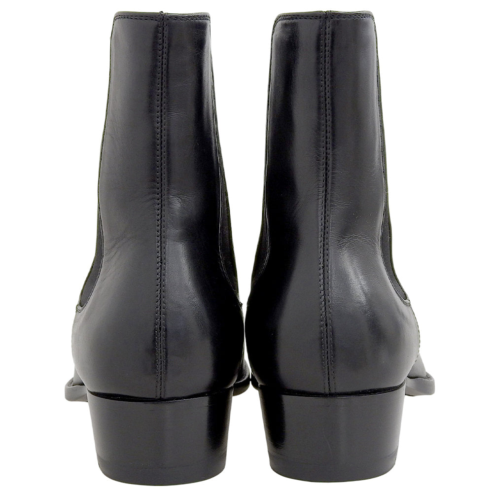 SAINT LAURENT PARIS サンローランパリ 美品 サイドゴア チェルシーブーツ シューズ メンズ 黒 ブラック 39 634194 シューズ 39