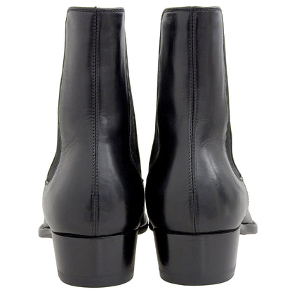 SAINT LAURENT PARIS サンローランパリ 美品 サイドゴア チェルシーブーツ シューズ メンズ 黒 ブラック 39 634194 シューズ 39