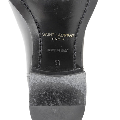 SAINT LAURENT PARIS サンローランパリ 美品 サイドゴア チェルシーブーツ シューズ メンズ 黒 ブラック 39 634194 シューズ 39