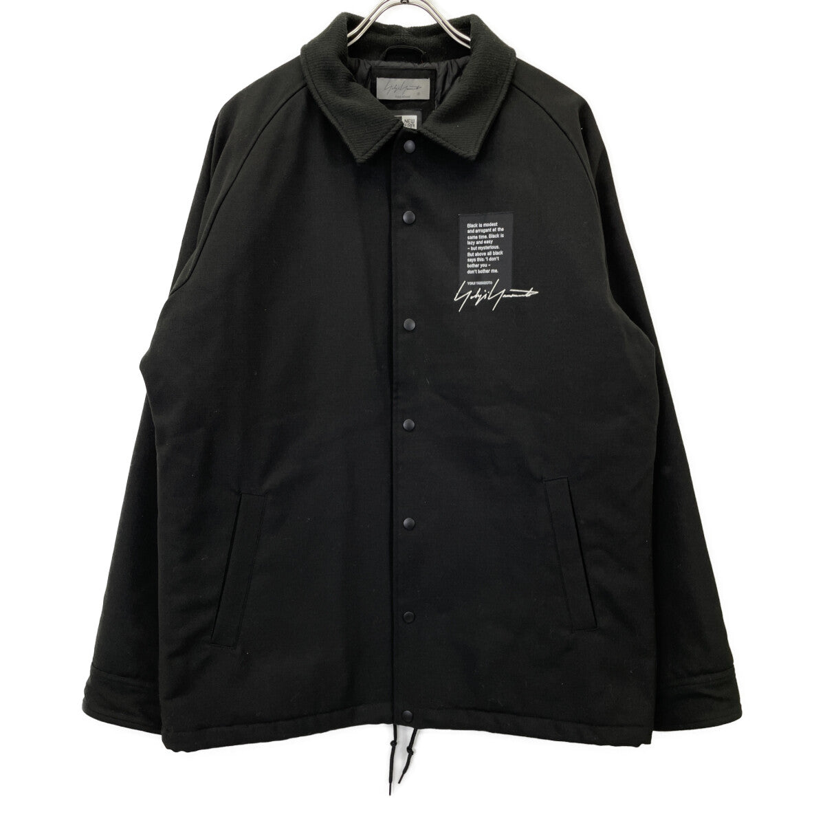 Yohji Yamamoto POUR HOMME ヨウジヤマモトプールオム ×ﾆｭｰｴﾗ 22AW ﾌﾞﾗｯｸ HE-Y90-513 W COACH JKT ﾀﾞﾌﾞﾙｺｰﾁｼﾞｬｹｯﾄ ジャケット XL