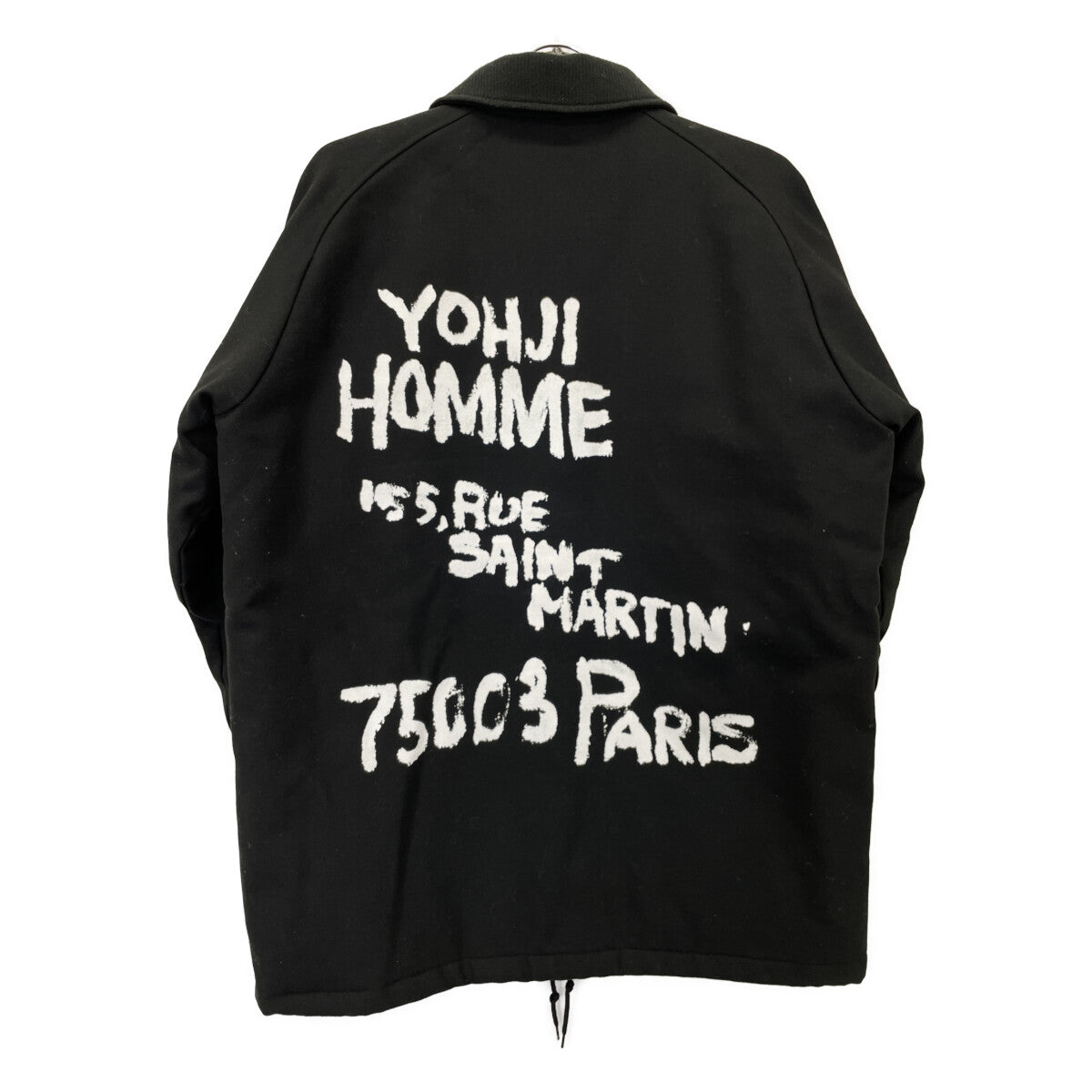 Yohji Yamamoto POUR HOMME ヨウジヤマモトプールオム ×ﾆｭｰｴﾗ 22AW ﾌﾞﾗｯｸ HE-Y90-513 W COACH JKT ﾀﾞﾌﾞﾙｺｰﾁｼﾞｬｹｯﾄ ジャケット XL