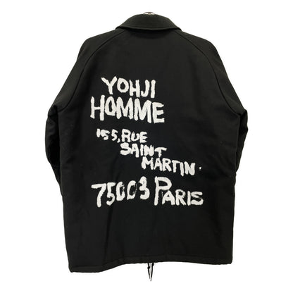 Yohji Yamamoto POUR HOMME ヨウジヤマモトプールオム ×ﾆｭｰｴﾗ 22AW ﾌﾞﾗｯｸ HE-Y90-513 W COACH JKT ﾀﾞﾌﾞﾙｺｰﾁｼﾞｬｹｯﾄ ジャケット XL