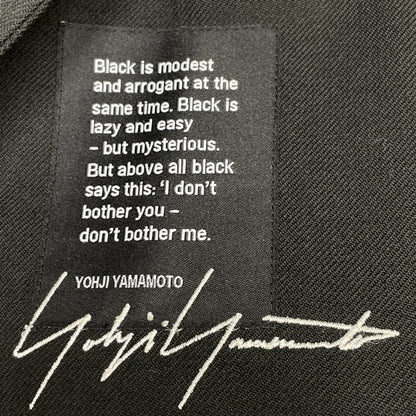 Yohji Yamamoto POUR HOMME ヨウジヤマモトプールオム ×ﾆｭｰｴﾗ 22AW ﾌﾞﾗｯｸ HE-Y90-513 W COACH JKT ﾀﾞﾌﾞﾙｺｰﾁｼﾞｬｹｯﾄ ジャケット XL