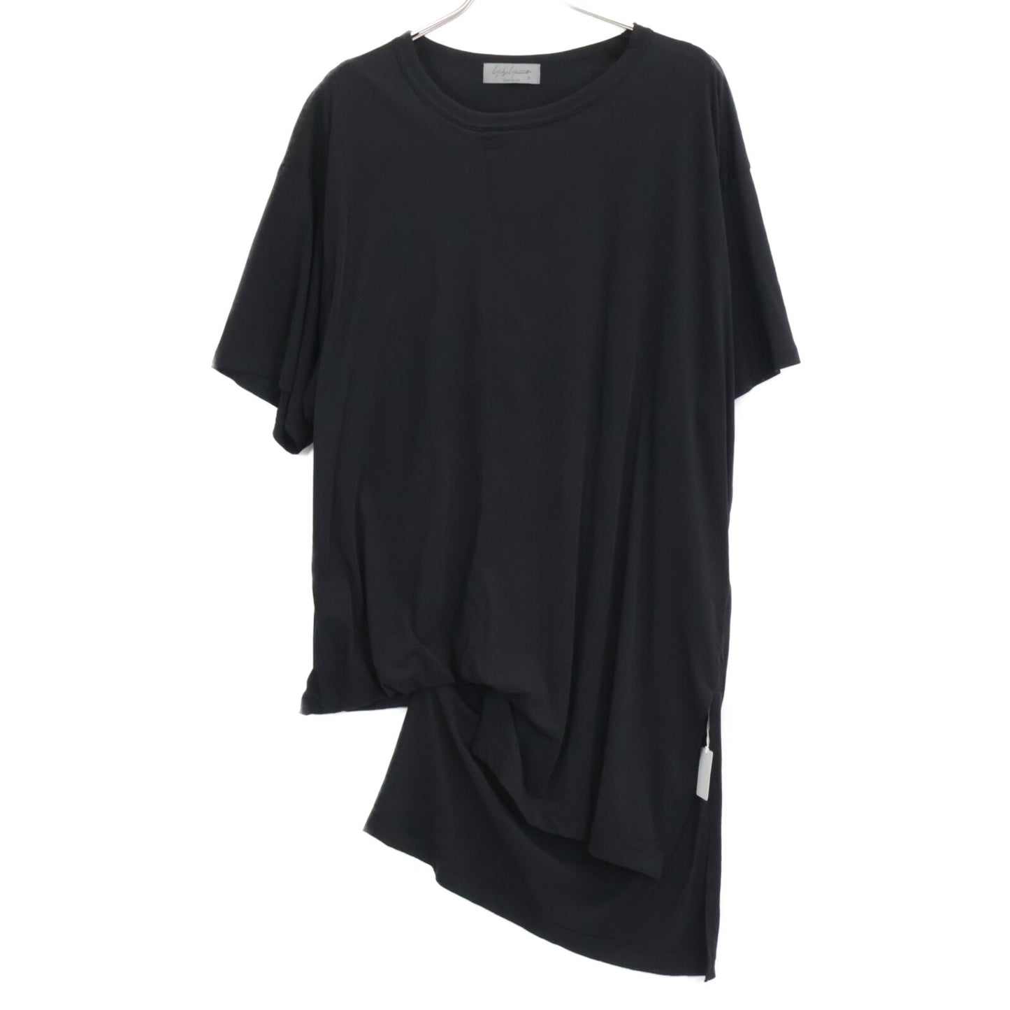Yohji Yamamoto POUR HOMME ヨウジヤマモトプールオム ﾌﾞﾗｯｸ HPｰT04-071 DIORAMA JERSEY ASYMMETRY HEM SHORT SLEEVE T トップス 3