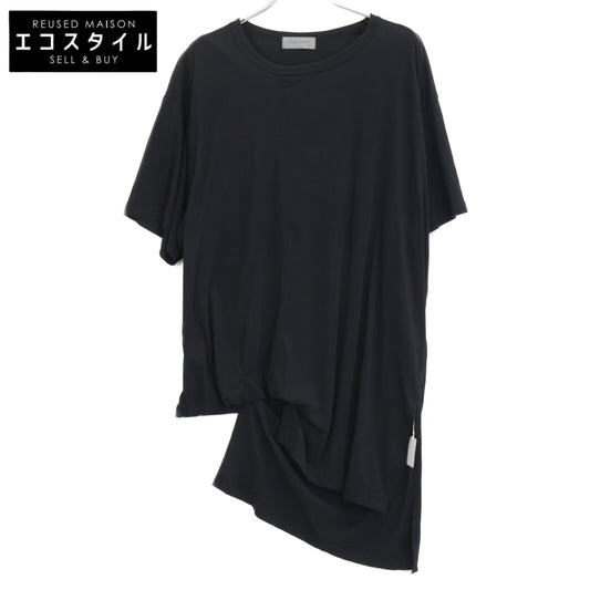 Yohji Yamamoto POUR HOMME ヨウジヤマモトプールオム ﾌﾞﾗｯｸ HPｰT04-071 DIORAMA JERSEY ASYMMETRY HEM SHORT SLEEVE T トップス 3