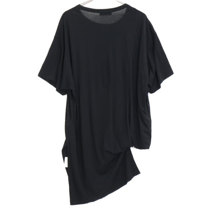 Yohji Yamamoto POUR HOMME ヨウジヤマモトプールオム ﾌﾞﾗｯｸ HPｰT04-071 DIORAMA JERSEY ASYMMETRY HEM SHORT SLEEVE T トップス 3