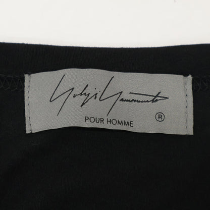 Yohji Yamamoto POUR HOMME ヨウジヤマモトプールオム ﾌﾞﾗｯｸ HPｰT04-071 DIORAMA JERSEY ASYMMETRY HEM SHORT SLEEVE T トップス 3