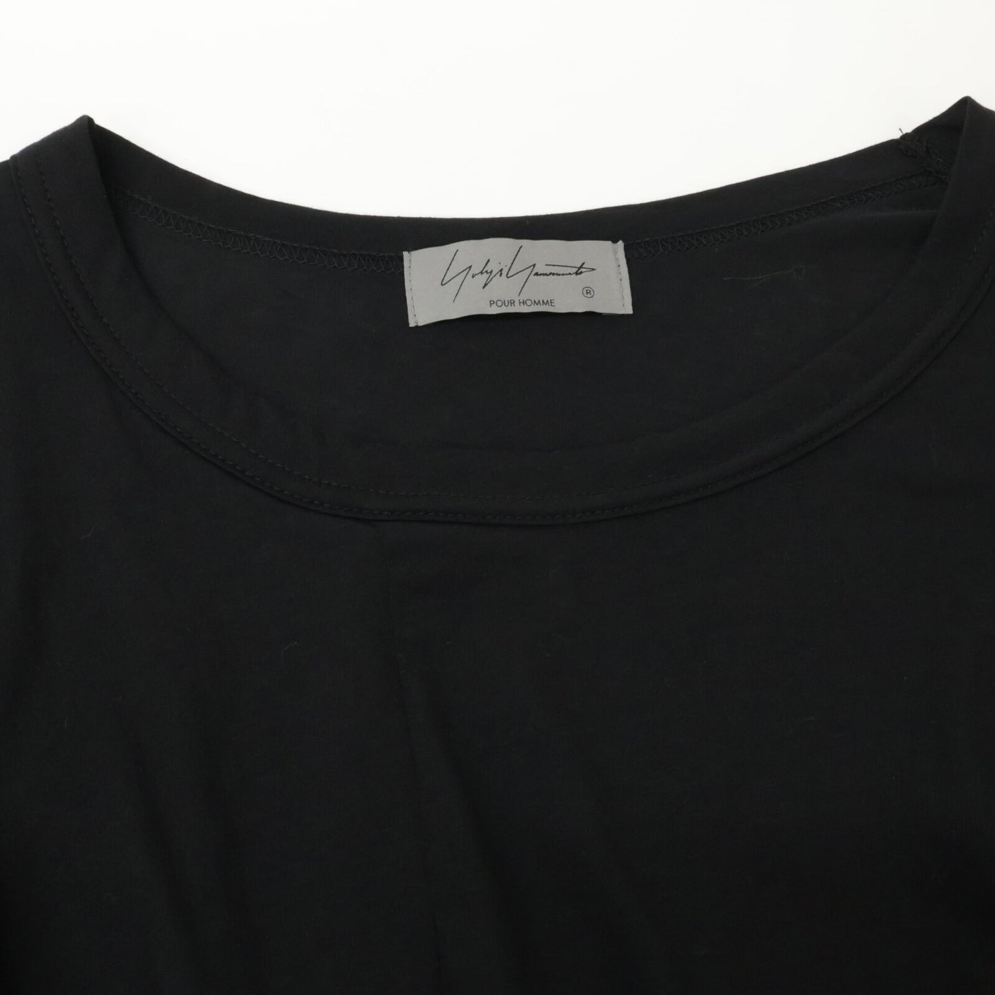 Yohji Yamamoto POUR HOMME ヨウジヤマモトプールオム ﾌﾞﾗｯｸ HPｰT04-071 DIORAMA JERSEY ASYMMETRY HEM SHORT SLEEVE T トップス 3