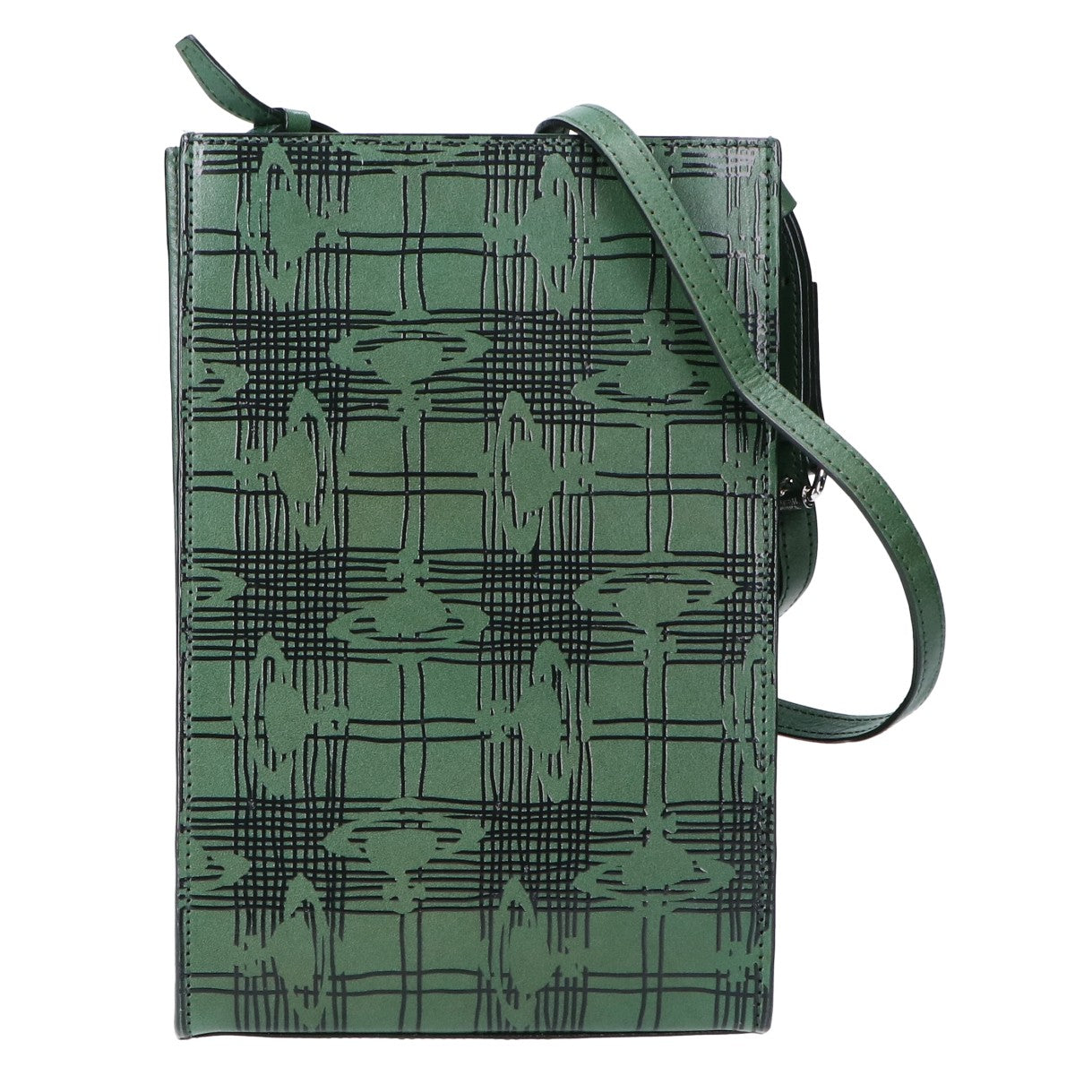 Vivienne Westwood ヴィヴィアンウエストウッド ACCESSORIESアクセサリー【美品】229977 VWK745 メッシーORBタータン ショルダーポーチ/ ショルダーバッグ