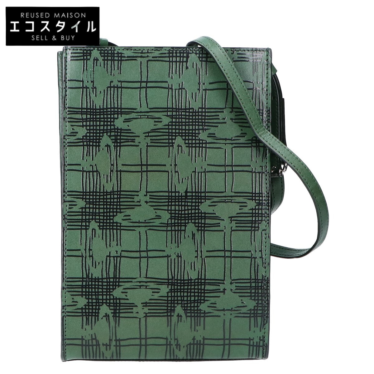 Vivienne Westwood ヴィヴィアンウエストウッド ACCESSORIESアクセサリー【美品】229977 VWK745 メッシーORBタータン ショルダーポーチ/ ショルダーバッグ