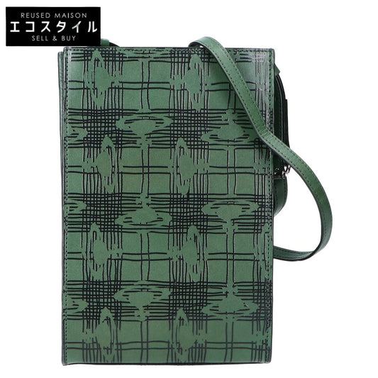 Vivienne Westwood ヴィヴィアンウエストウッド ACCESSORIESアクセサリー【美品】229977 VWK745 メッシーORBタータン ショルダーポーチ/ ショルダーバッグ