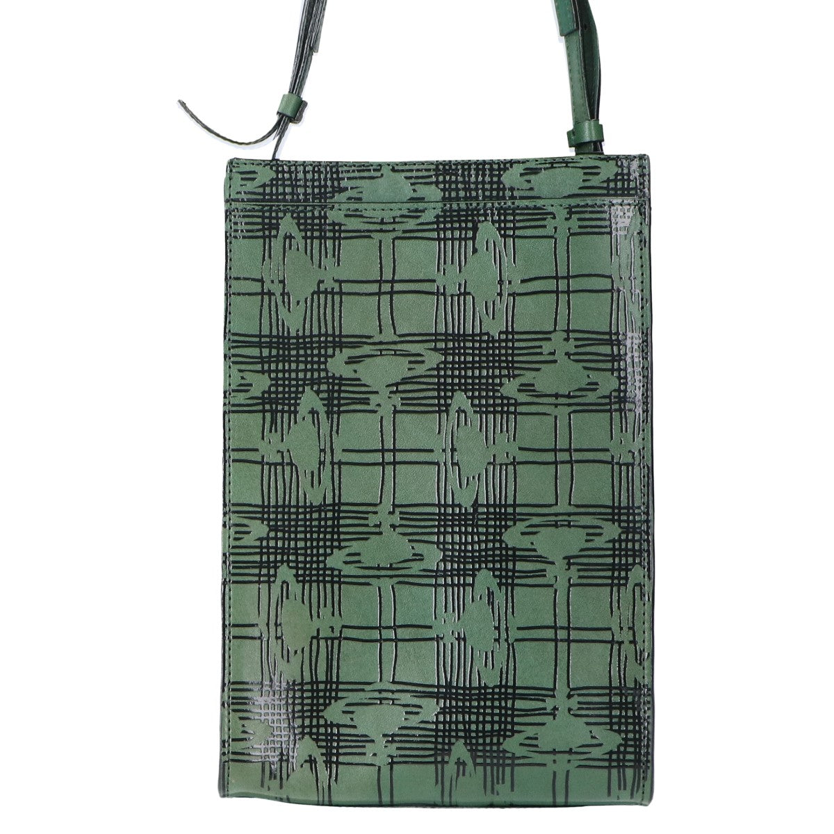 Vivienne Westwood ヴィヴィアンウエストウッド ACCESSORIESアクセサリー【美品】229977 VWK745 メッシーORBタータン ショルダーポーチ/ ショルダーバッグ