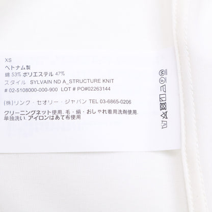 Theory セオリー 02-510800 ﾎﾜｲﾄ Structure Knit Sylvain ND トップス XS