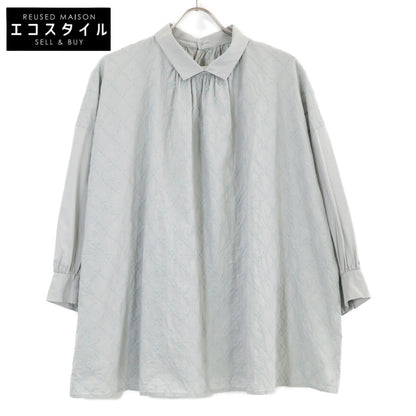 utilite ユティリテ UT111LS45 ｸﾞﾘｰﾝ系 ﾌﾟﾙｵｰﾊﾞｰ衿付きﾌﾞﾗｳｽ トップス 表記なし