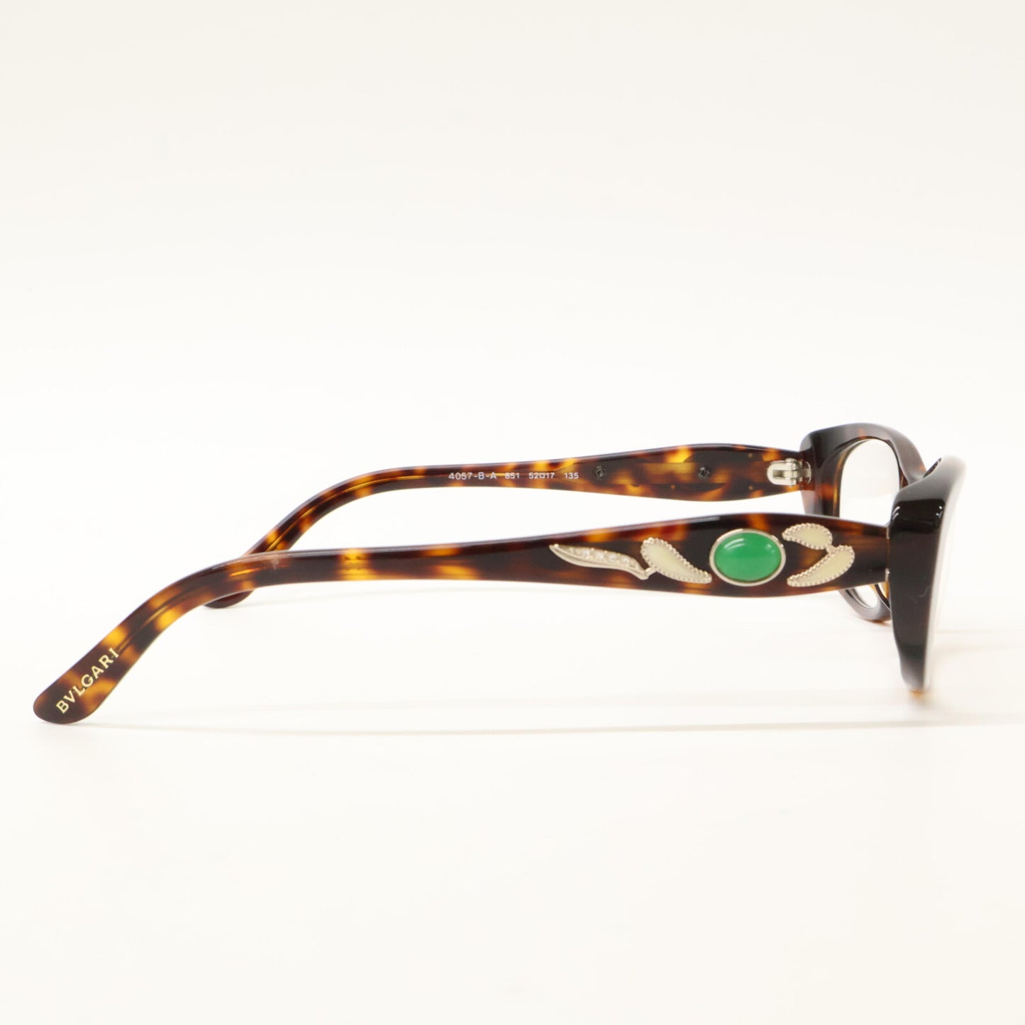 BVLGARI ブルガリ 【美品】4057-B-A 851 デモレンズ ソフトフォックスシェイプ メガネフレーム 眼鏡 52□17 135