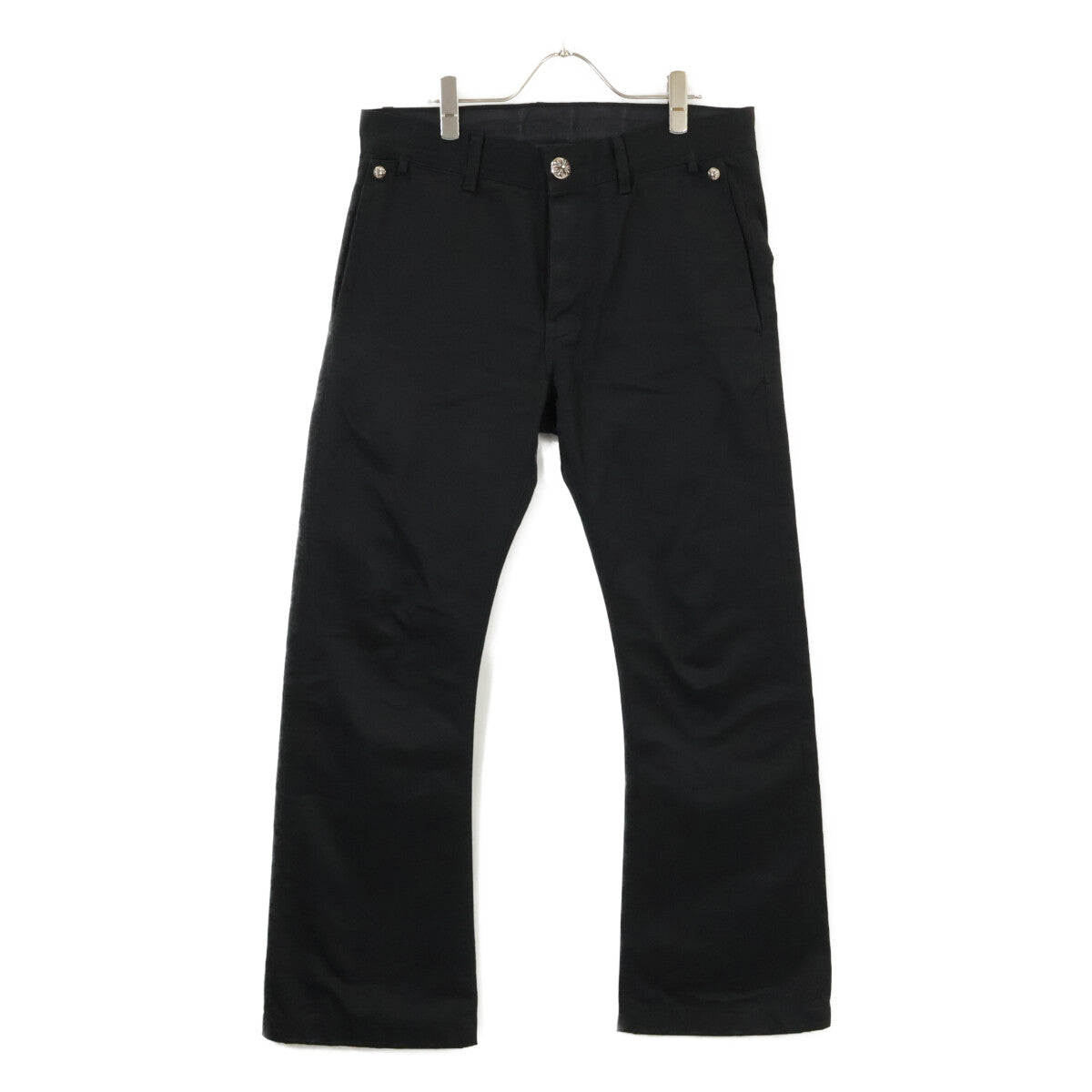 Chrome Hearts クロムハーツ 国内正規 401206441 A94 BOOTLEG CHINO レザー切替 クロスボール ホースシューボタンフライ チノパンツ ボトムス 32