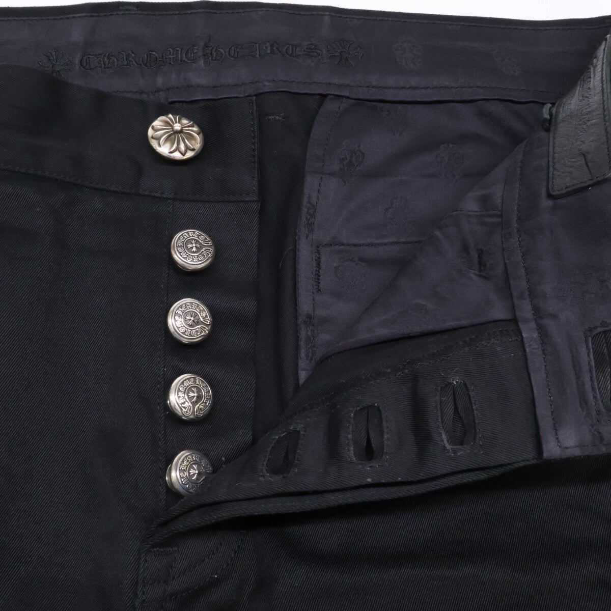 Chrome Hearts クロムハーツ 国内正規 401206441 A94 BOOTLEG CHINO レザー切替 クロスボール ホースシューボタンフライ チノパンツ ボトムス 32