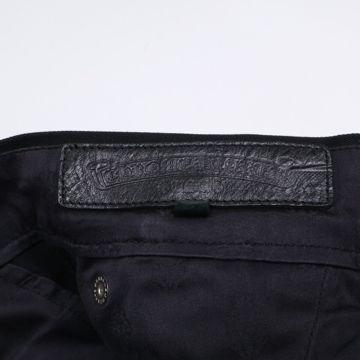 Chrome Hearts クロムハーツ 国内正規 401206441 A94 BOOTLEG CHINO レザー切替 クロスボール ホースシューボタンフライ チノパンツ ボトムス 32
