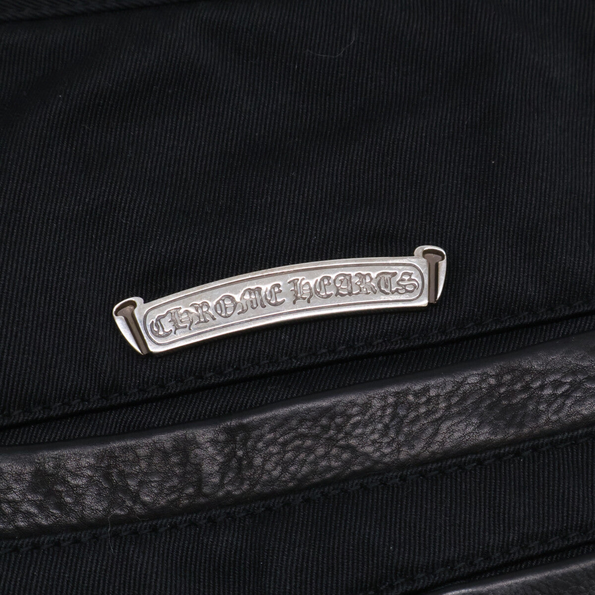 Chrome Hearts クロムハーツ 国内正規 401206441 A94 BOOTLEG CHINO レザー切替 クロスボール ホースシューボタンフライ チノパンツ ボトムス 32