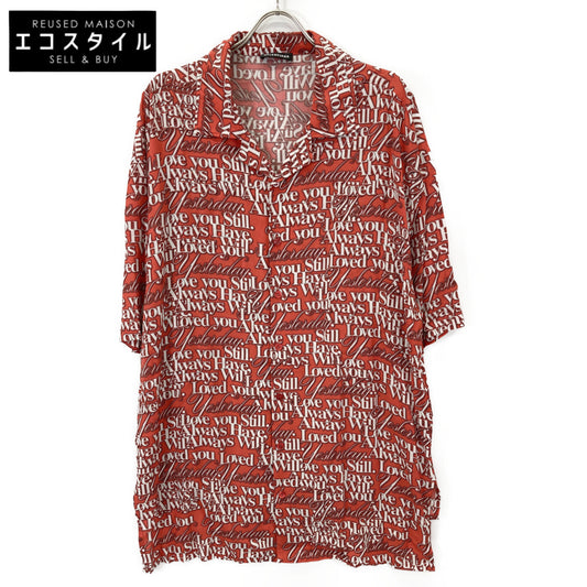 BALENCIAGA バレンシアガ 571440 ﾚｯﾄﾞ 18SS Love Short Sleeves Shirt トップス 36