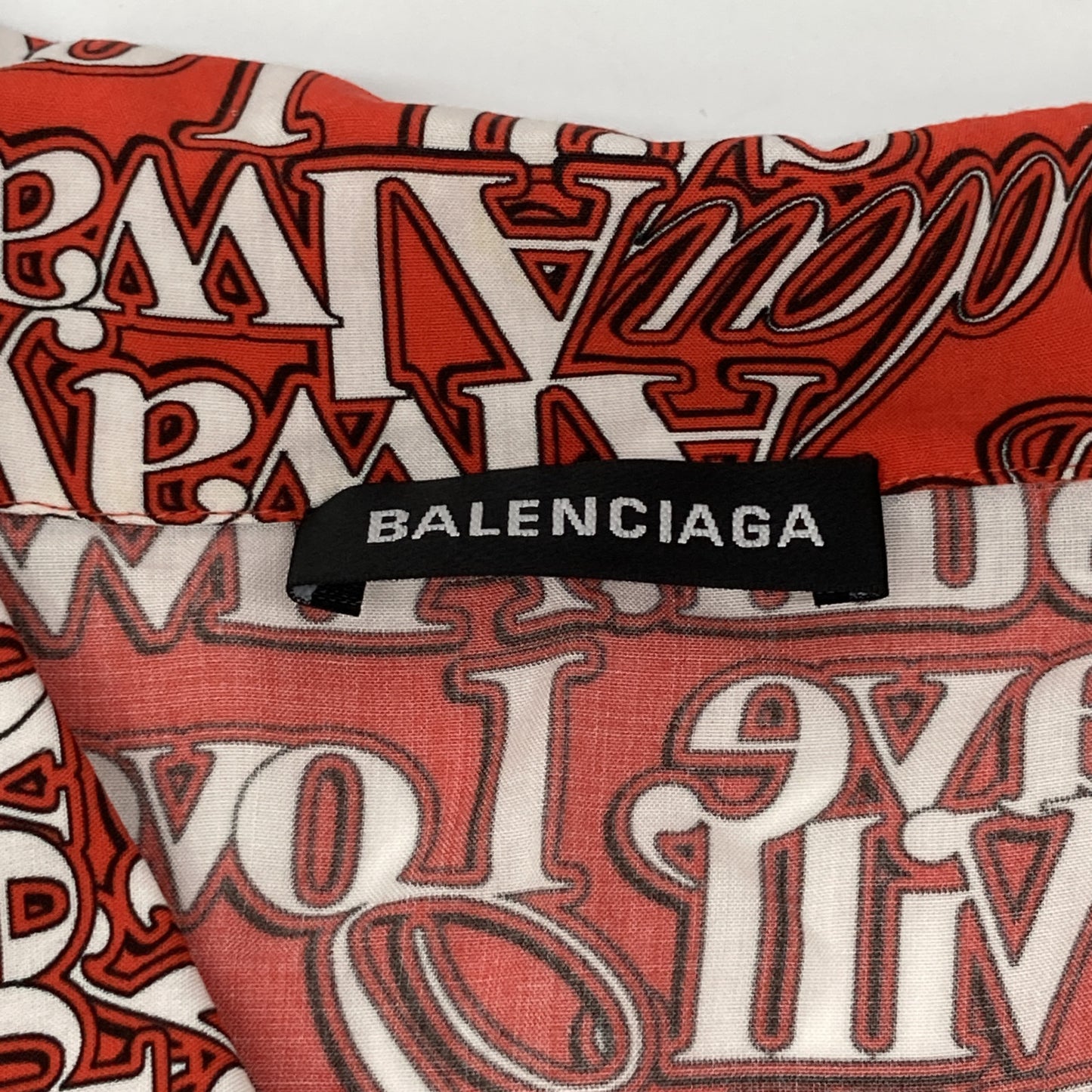 BALENCIAGA バレンシアガ 571440 ﾚｯﾄﾞ 18SS Love Short Sleeves Shirt トップス 36