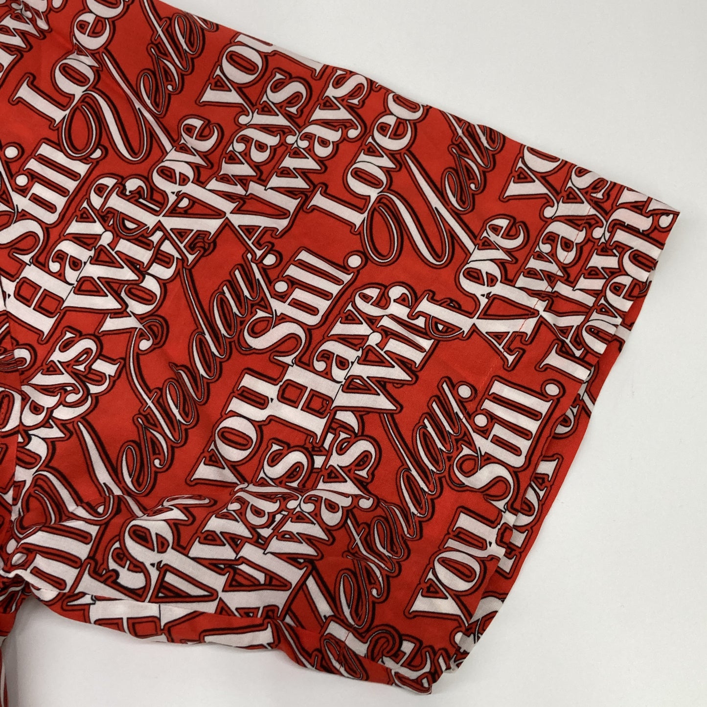 BALENCIAGA バレンシアガ 571440 ﾚｯﾄﾞ 18SS Love Short Sleeves Shirt トップス 36