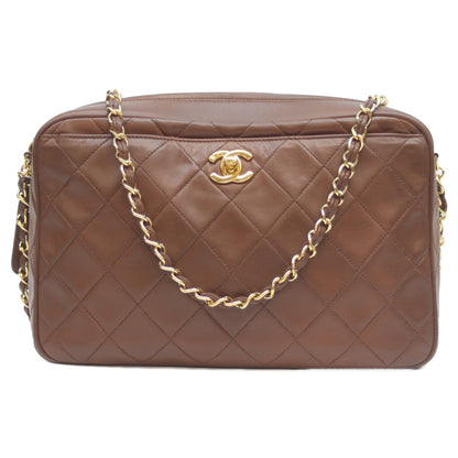 CHANEL シャネル 3番 ﾗﾑ G金具 ﾌﾞﾗｳﾝ ﾏﾄﾗｯｾ ﾛｺﾞﾌｧｽﾅｰ ﾁｪｰﾝｼｮﾙﾀﾞｰﾊﾞｯｸﾞ ショルダーバッグ