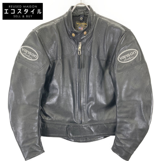 VANSON バンソン ﾌﾞﾗｯｸ MANX ｼﾝｸﾞﾙ ﾗｲﾀﾞｰｽｼﾞｬｹｯﾄ ジャケット 42